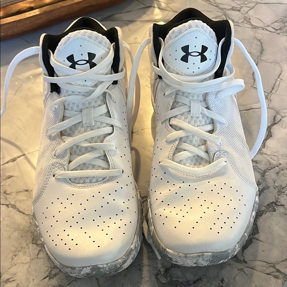 Under Armour White and Black Athletic Shoes